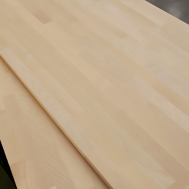 Maple Edge-Glued Solid Wood Panel, Finger Jointed, Thickness 0.75″/19mm, Rustic Grade