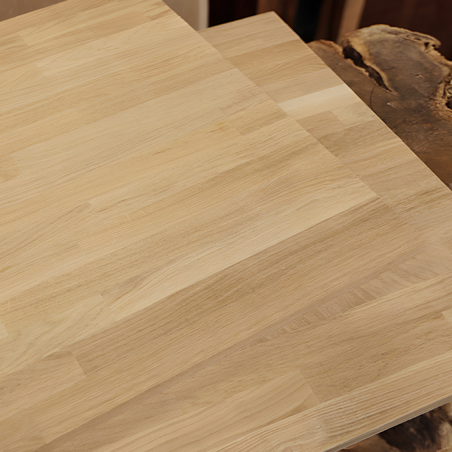 Red Oak Edge-Glued Solid Wood Panel, Finger Jointed, Thickness 1.5″/38mm, Grade 1