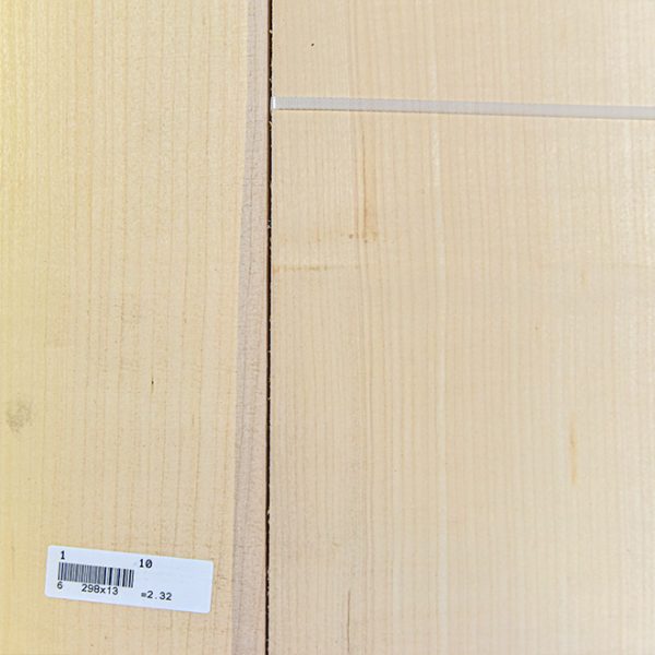 Piallaccio segato di tiglio, 2mm, scelta Rustica