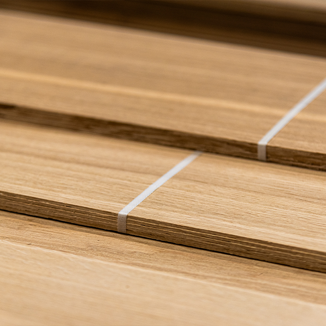 6mm Sawn Red Oak Veneer, Grade B
