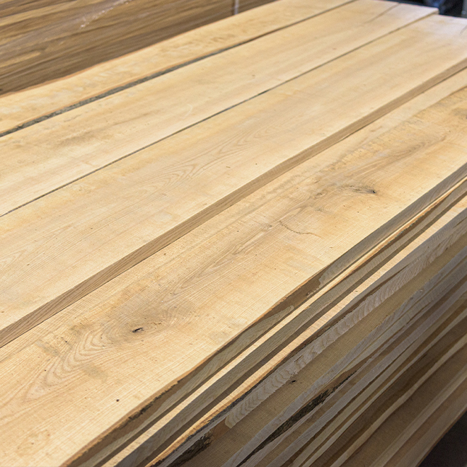 Ash Rough-Sawn Lumber, Thickness 30 mm (5/4"), 1C